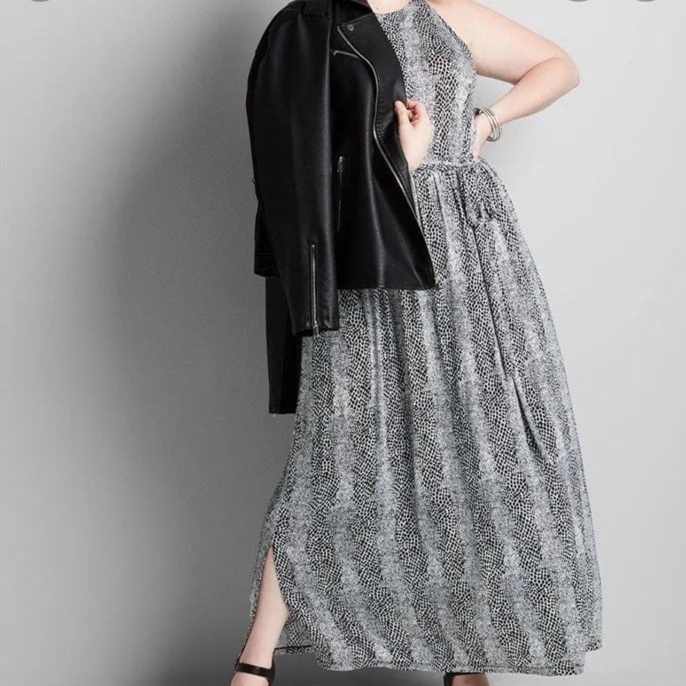 Lane Bryant Halter Print Maxi with Belt (D14)